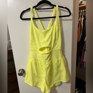 Free People Movement Righteous Runsie Sour Citrus Size XL